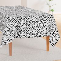 Black and white abstract dalmatian spots and dots leopard animal skin organic trendy gender neutral geometric print