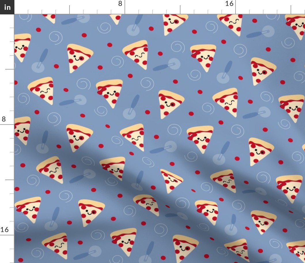 Happy Pepperoni Pizza Friends