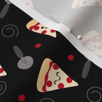 Happy Pepperoni Pizza Friends Black