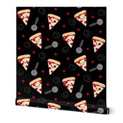 Happy Pepperoni Pizza Friends Black