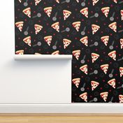 Happy Pepperoni Pizza Friends Black