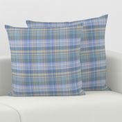 Blue Gray and Yellow Madras Style Plaid