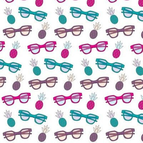 Sunnies and Pineapples (teal, purple, pink)
