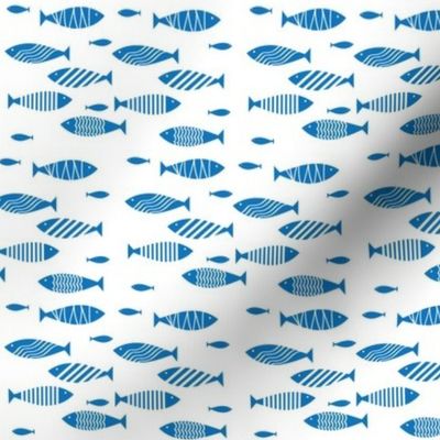 Geometric Blue Fish