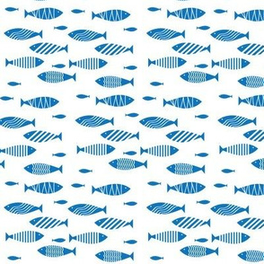 Geometric Blue Fish