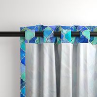 Cobalt Blue and Aqua Decorative Moroccan Tiles