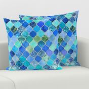 Cobalt Blue and Aqua Decorative Moroccan Tiles