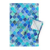 Cobalt Blue and Aqua Decorative Moroccan Tiles