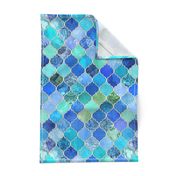 Cobalt Blue and Aqua Decorative Moroccan Tiles