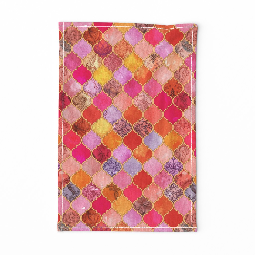 Hot Pink and Orange Decorative Moroccan Tiles