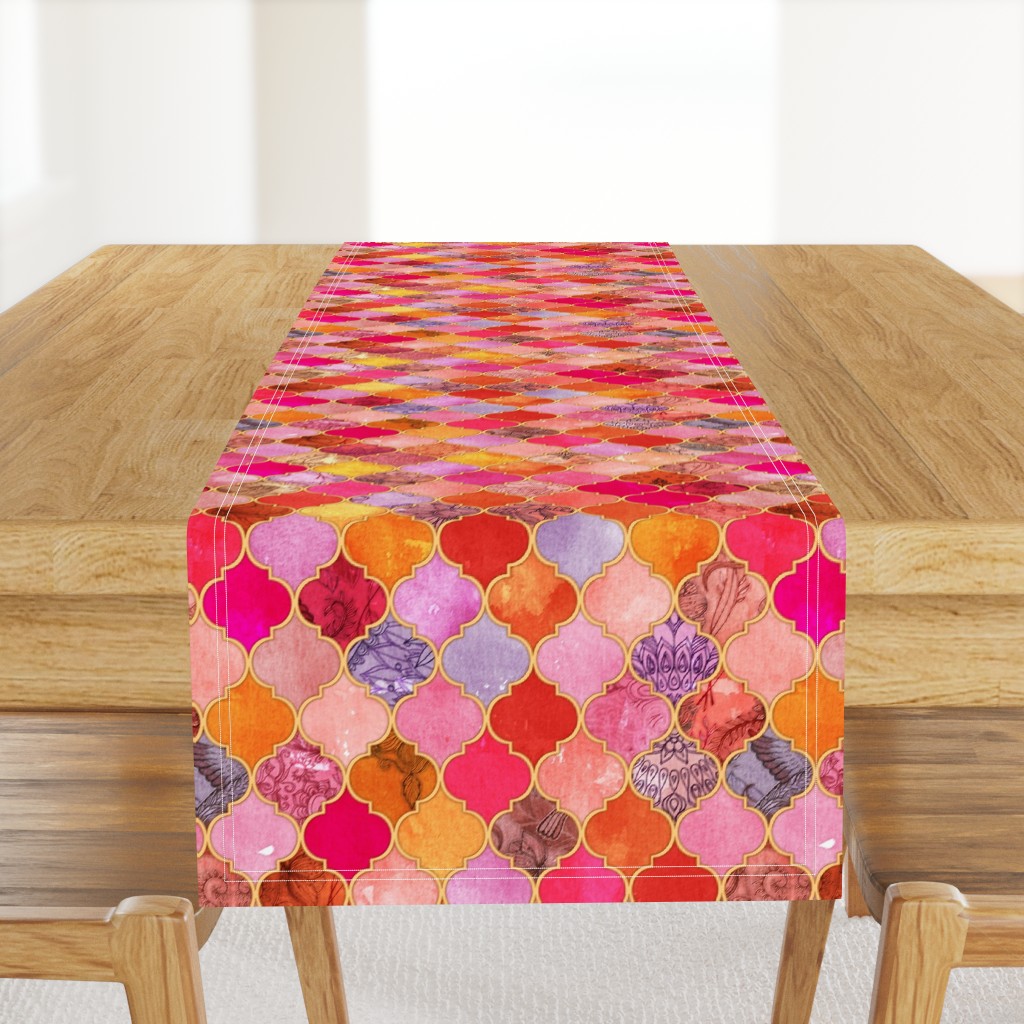 Hot Pink and Orange Decorative Moroccan Tiles