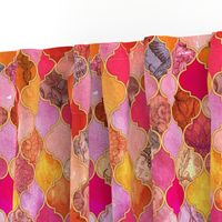 Hot Pink and Orange Decorative Moroccan Tiles