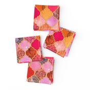 Hot Pink and Orange Decorative Moroccan Tiles