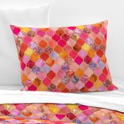 Hot Pink and Orange Decorative Moroccan Tiles