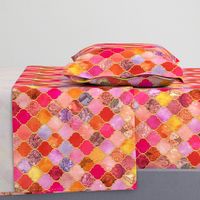 Hot Pink and Orange Decorative Moroccan Tiles