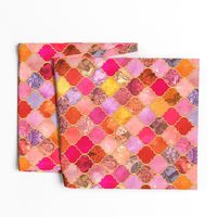 Hot Pink and Orange Decorative Moroccan Tiles