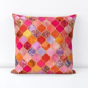 Hot Pink and Orange Decorative Moroccan Tiles