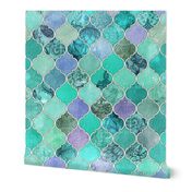 Pale Mint & Lilac Decorative Moroccan Tiles