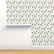 Teepee Mint - (Ivory background)