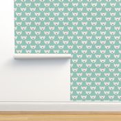 Adorable mint blue kitten fun cat illustration in scandinavian abstract style print for kids and cats lovers