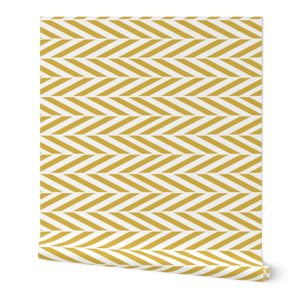 Mustard herringbone half scale