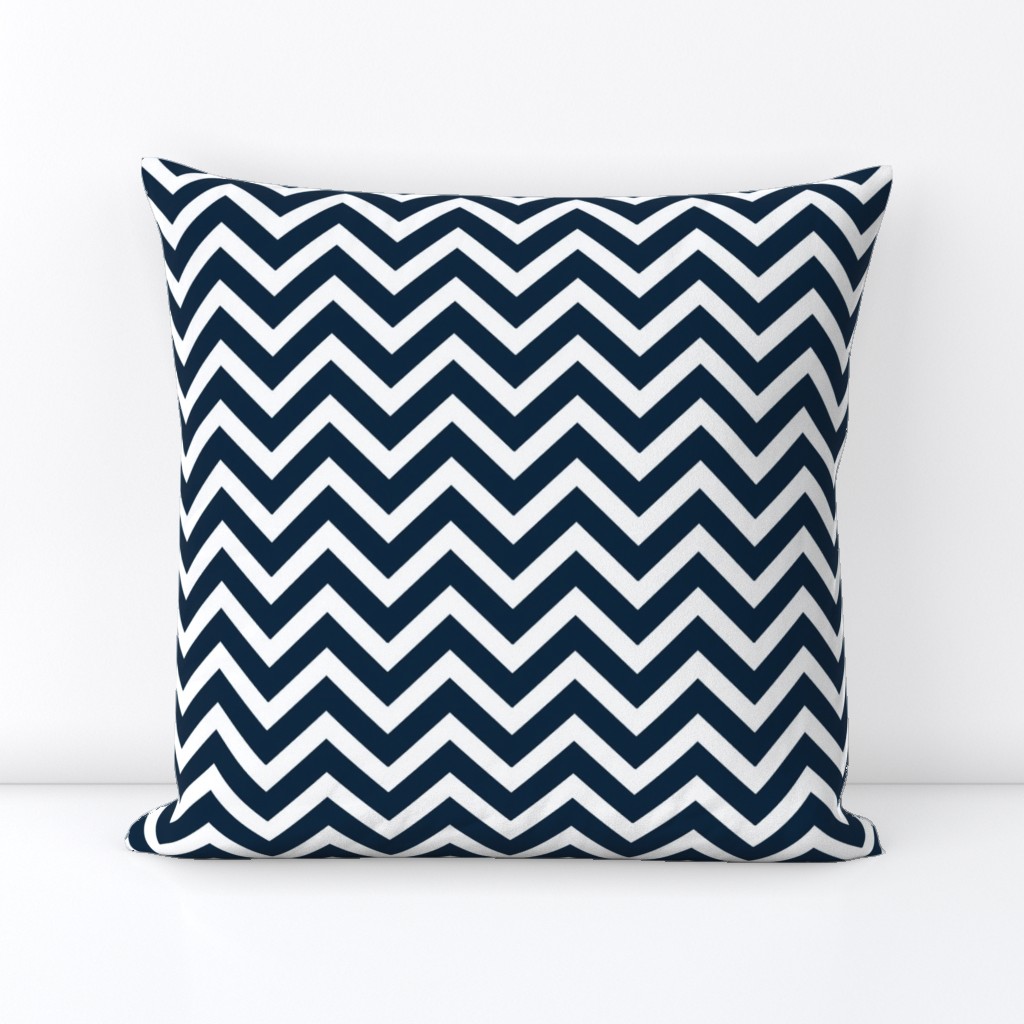  Chevron in Marine Navy and Seacap White Bands