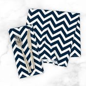  Chevron in Marine Navy and Seacap White Bands