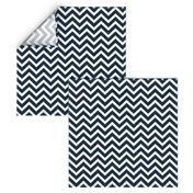  Chevron in Marine Navy and Seacap White Bands