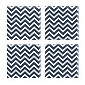  Chevron in Marine Navy and Seacap White Bands