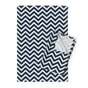  Chevron in Marine Navy and Seacap White Bands