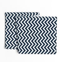  Chevron in Marine Navy and Seacap White Bands