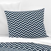  Chevron in Marine Navy and Seacap White Bands