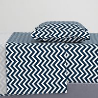  Chevron in Marine Navy and Seacap White Bands