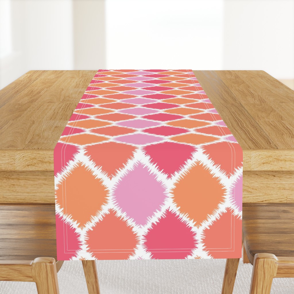 Coral and Pink Ikat