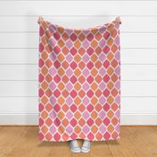 Coral and Pink Ikat