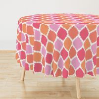 Coral and Pink Ikat