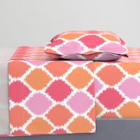 Coral and Pink Ikat