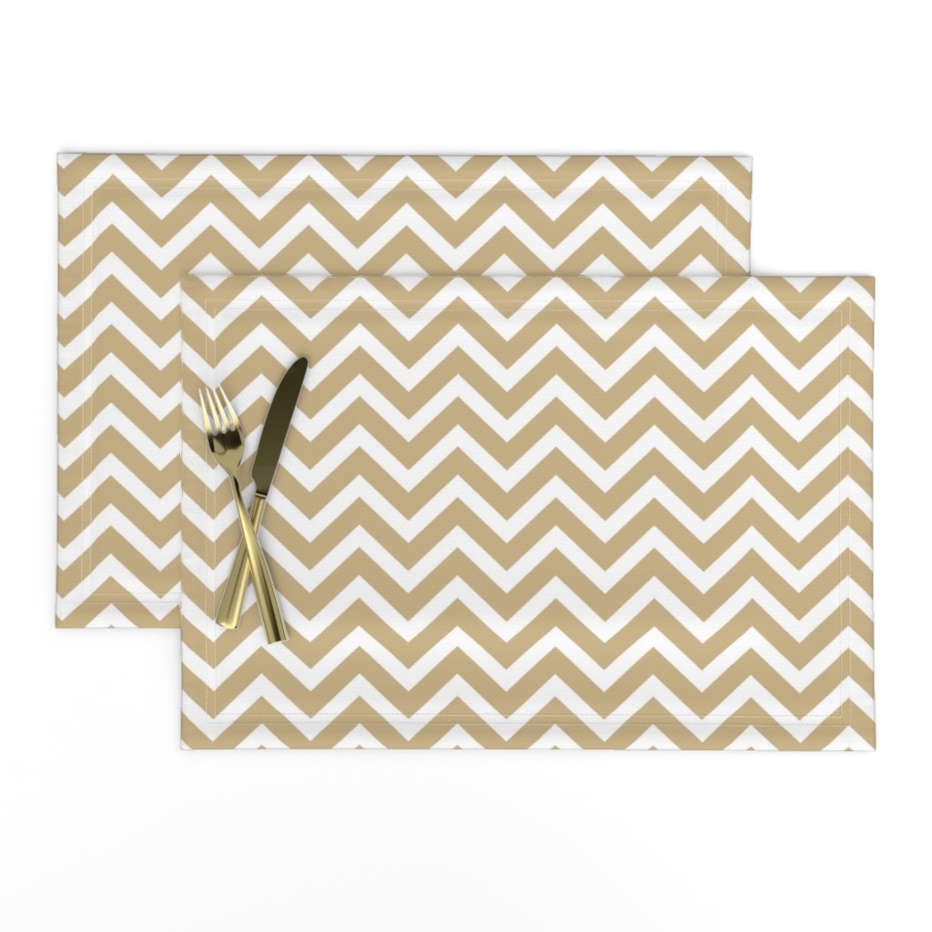 Chevron in Gold Wavy Zigzag