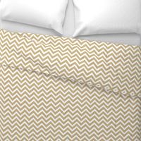 Chevron in Gold Wavy Zigzag