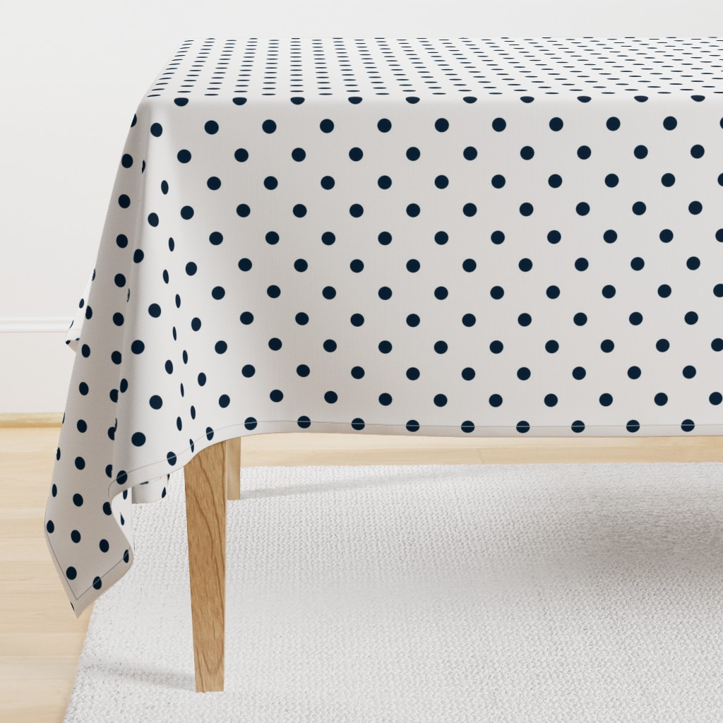 Marine Navy Blue Polkadots