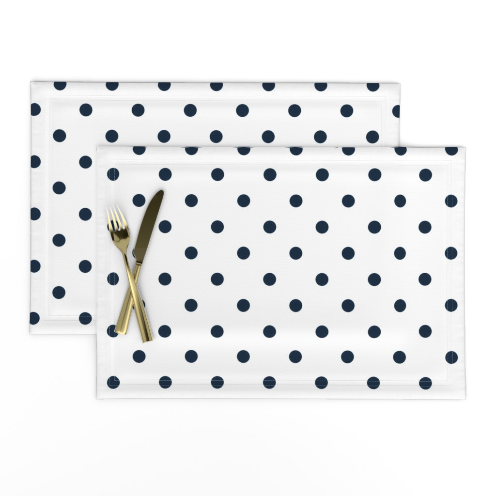 Marine Navy Blue Polkadots