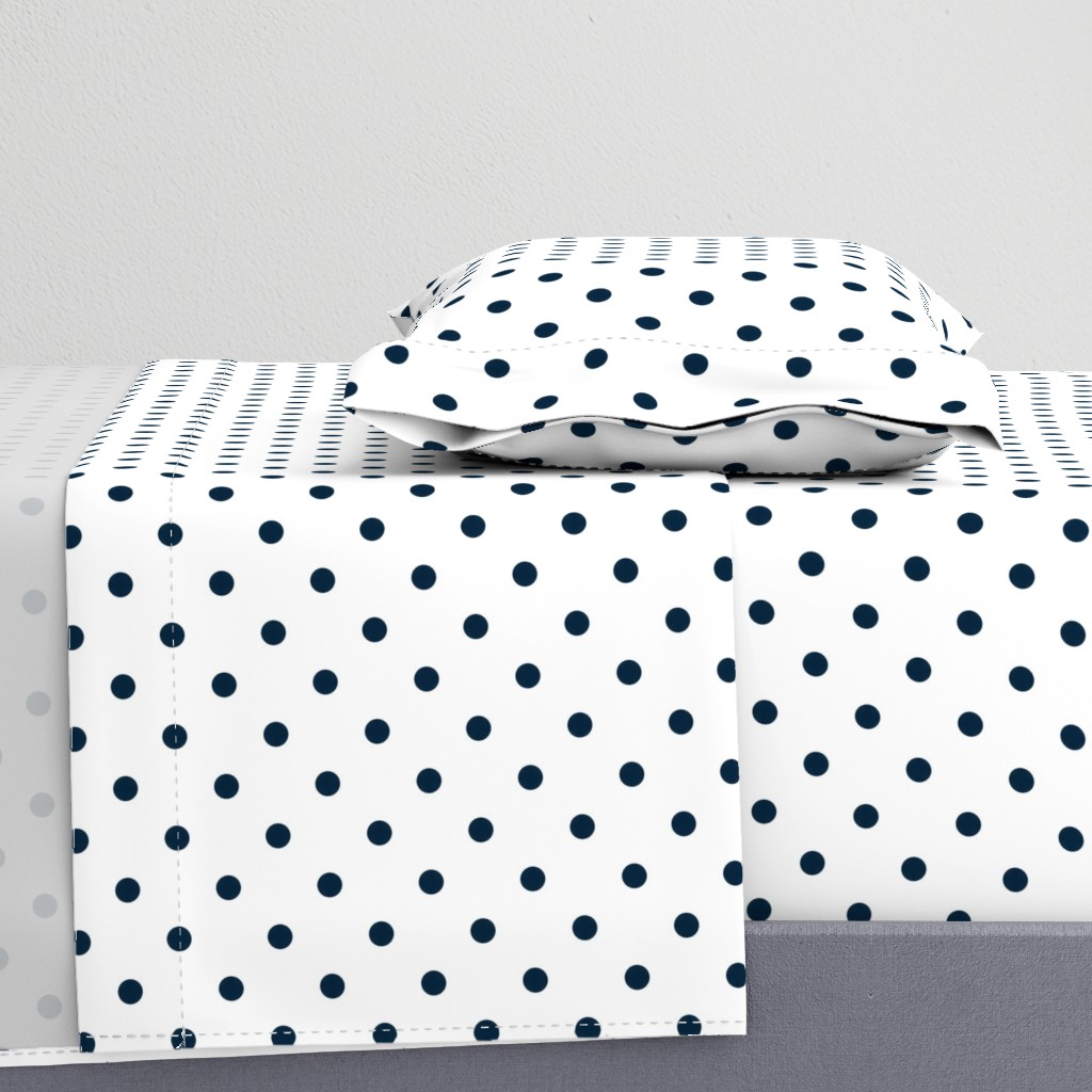 Marine Navy Blue Polkadots