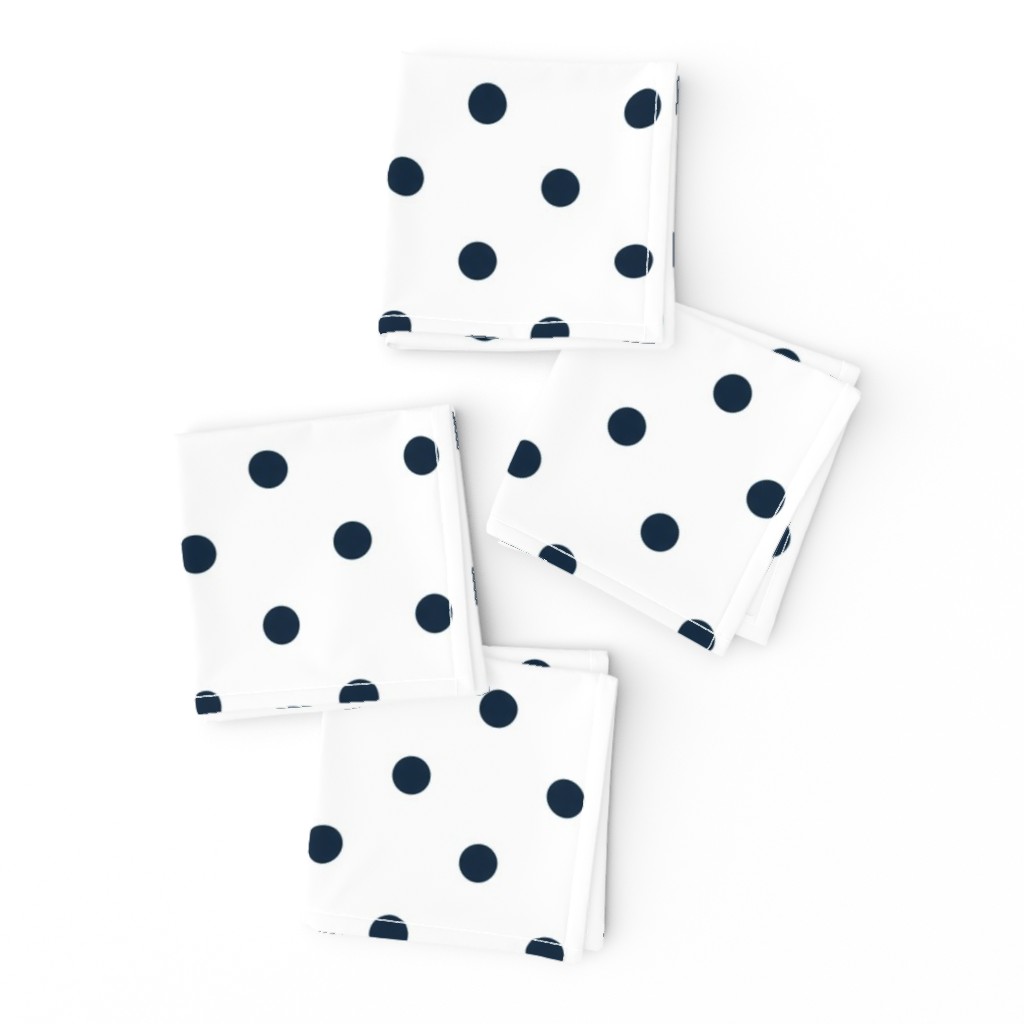 Marine Navy Blue Polkadots