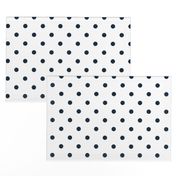 Marine Navy Blue Polkadots