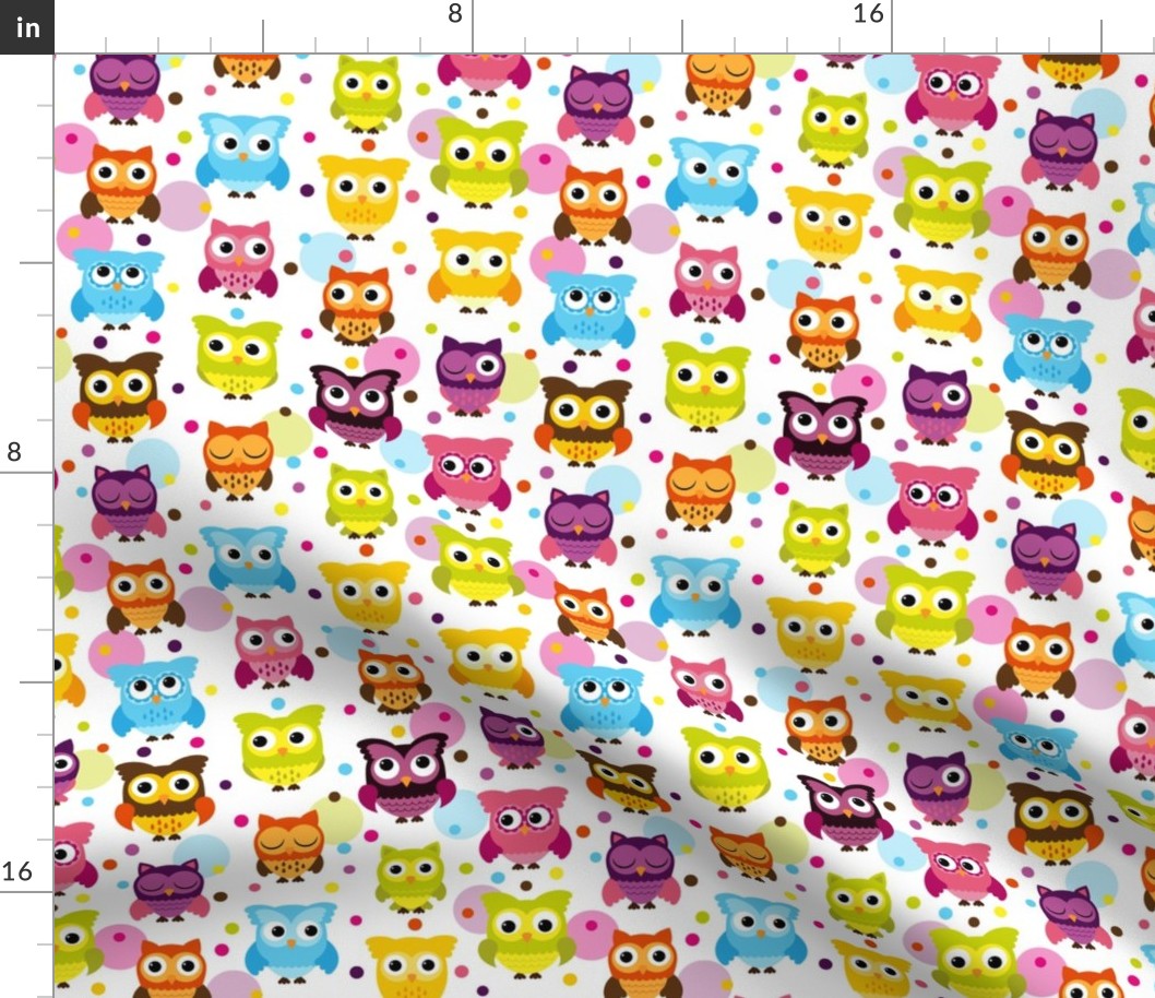 Pink Polka Dot Owls