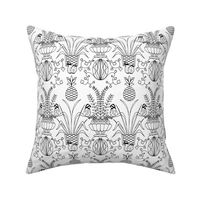 Bobwhite Damask Black and White