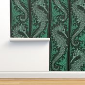 Seahorse Stripe Mosaic Emerald Grey 