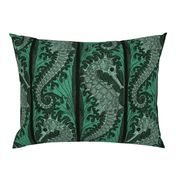 Seahorse Stripe Mosaic Emerald Grey 