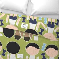 BOY Doll Fabric - Jet TWINS