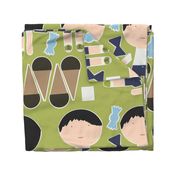 BOY Doll Fabric - Jet TWINS